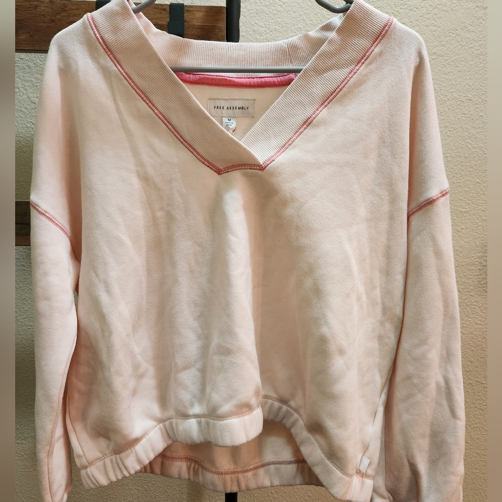 Women's V-Neck Sweatshirt with Long Sleeves NWT
